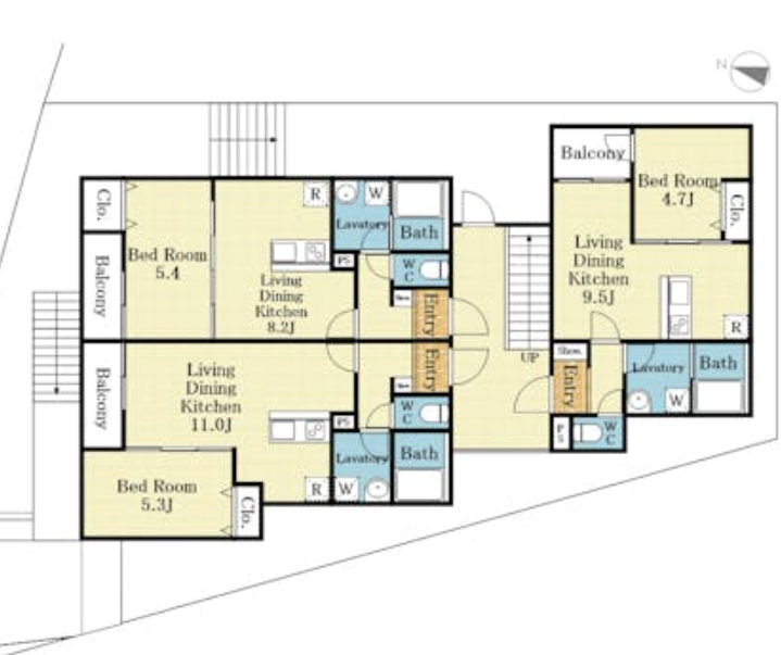 建物全体の間取り図